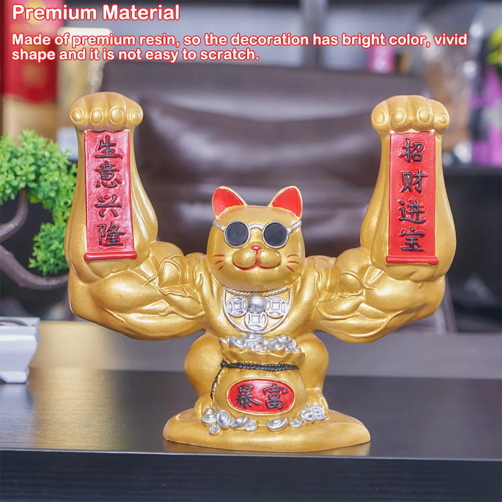 

Fortune Cat Chinese Characters Decoration Personality Lucky Lifelike Vivid Traditional Ornament Handcrafts Wedding