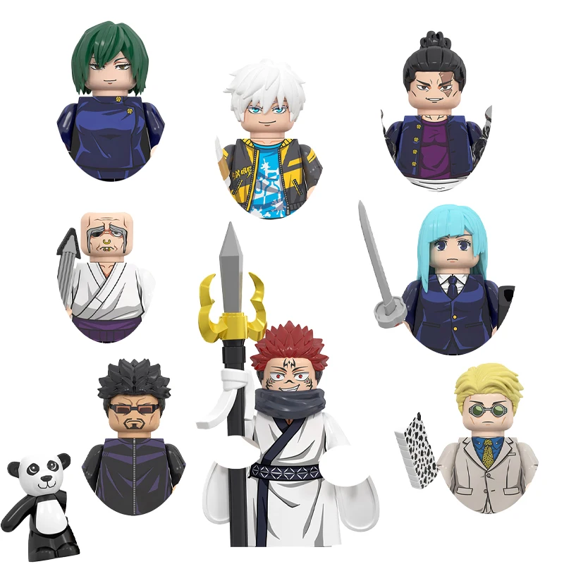 

Anime Jujutsu Kaisen Building Blocks Figures Puzzle Mini Action Figures Children's Assembled Educational Toys