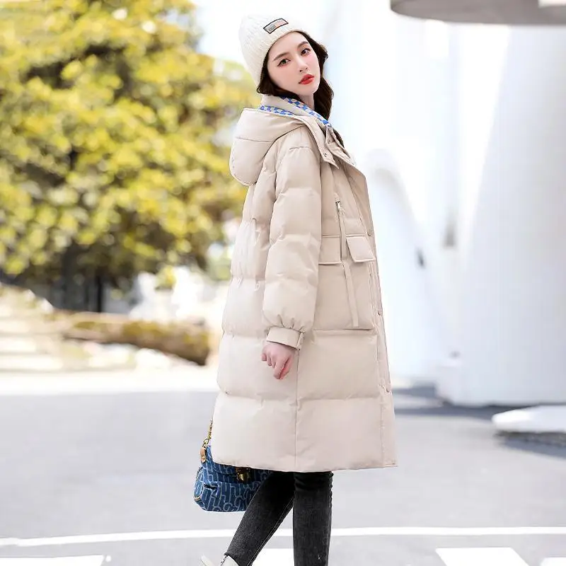 Women Winter Down Padded Jacket 2023 New Women Warm Thick Zipper Coat Loose Hooded Parkas Female Outwear Winter Jacket S78