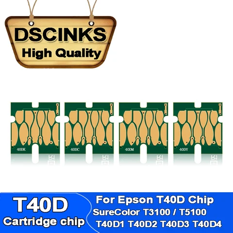 Чип для чернильных картриджей европейского стандарта T40D, T40D1, T40D2, T40D3, T40D4 для принтера Epson SureColor T3100, T5100, T3100, T5100, T2100