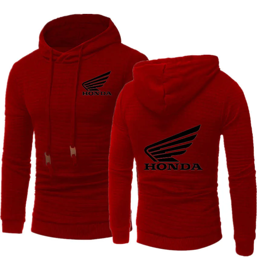 

2022 Honda Men's Spring and Autumn Men's Casual Hooded Pullover Warm Knit Plus Size 4XL