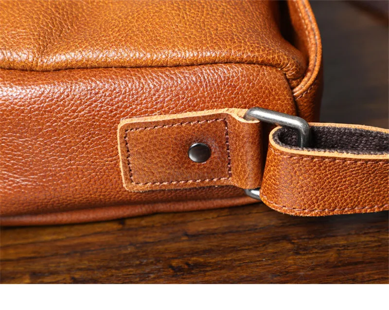 0utdoor leisure natural genuine leather men's shoulder bag fashion simple weekend waterproof real cowhdie messenger bag Youth