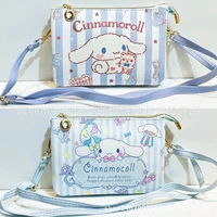 sanrio kawaii cartoon cinnamoroll creative messenger bag zipper change mobile phone bag girl student children shoulder bag