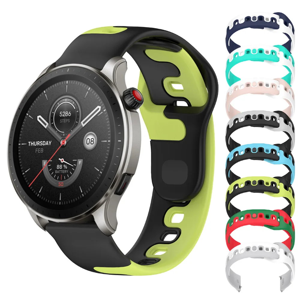 

Ремешок силиконовый для Huami Amazfit GTS 3/2/2e GTR 4/3/2/2e/47 мм/42 мм, браслет для часов Correa Amazfit Stratos 3 2S Bip U/S