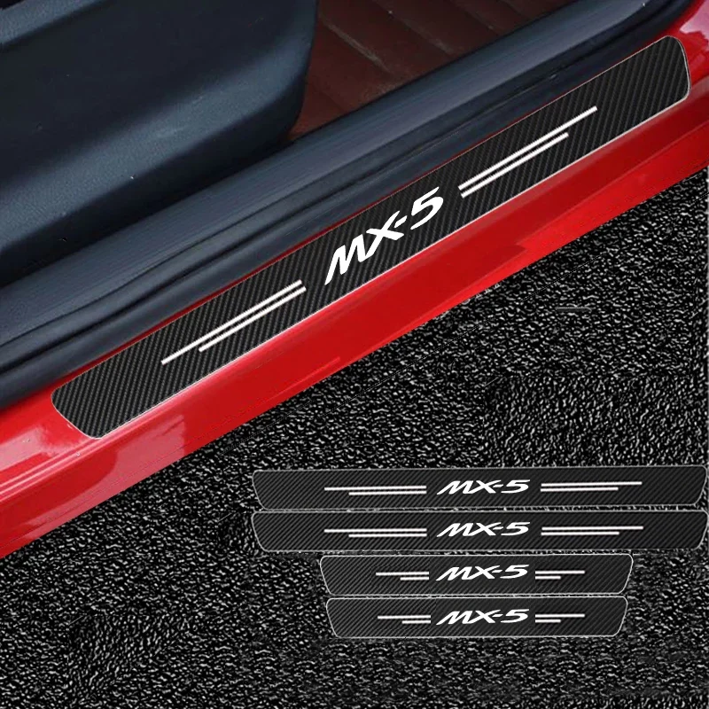 Автомобильная наклейка из углеродного волокна защитная полоса на дверь