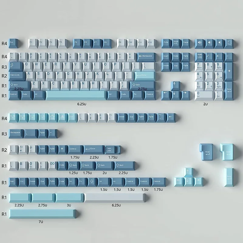 Фото Колпачки для клавиш GMK Cherry Profile Double Shot PBT Keycap для Cherry Mx Switch Механическая клавиатура Olivia Arctic Red Samurai Wob Shoko №5