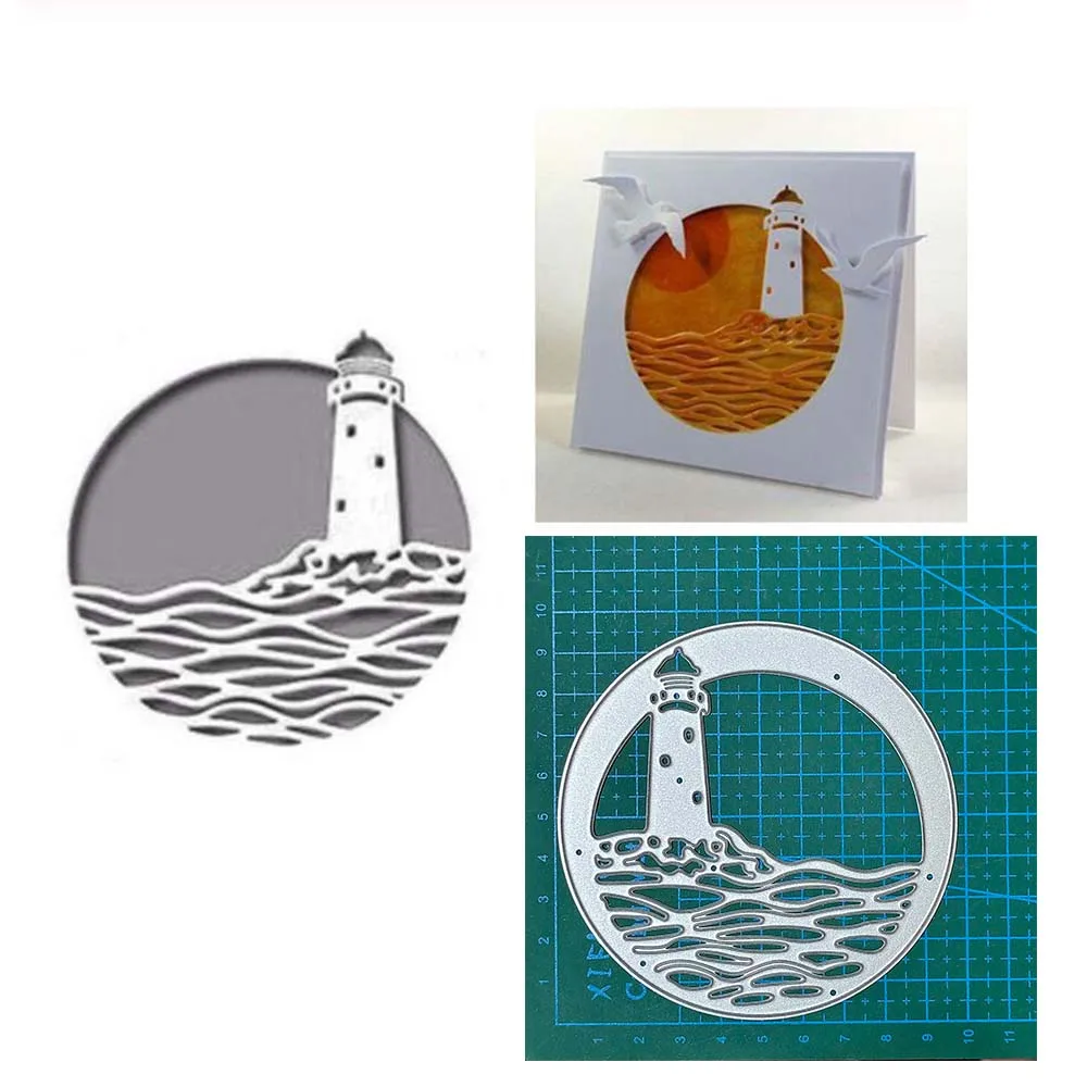 Металлические Штампы Для Скрапбукинга Мотивы Деревьев И Океанских Волн