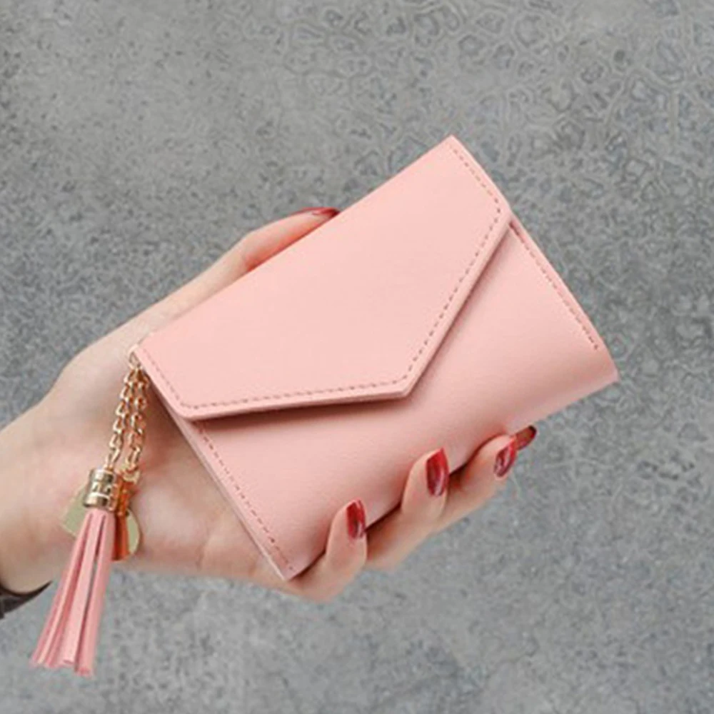 

Classic Women Wallet Solid Leather Short Lady Money Coin Purse Card Holder