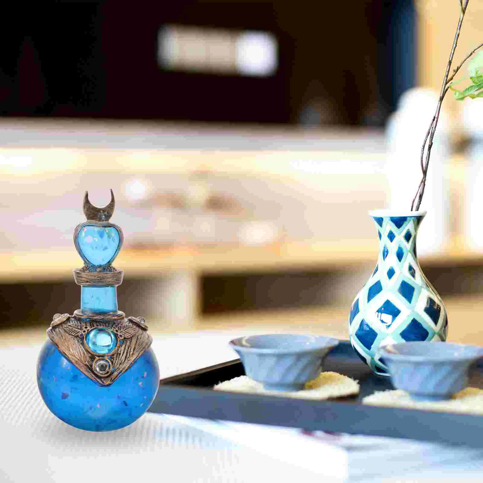 

Resin Potion Bottle Figurine Bedroom Decoration Mermaid Home Desktop Statue Office