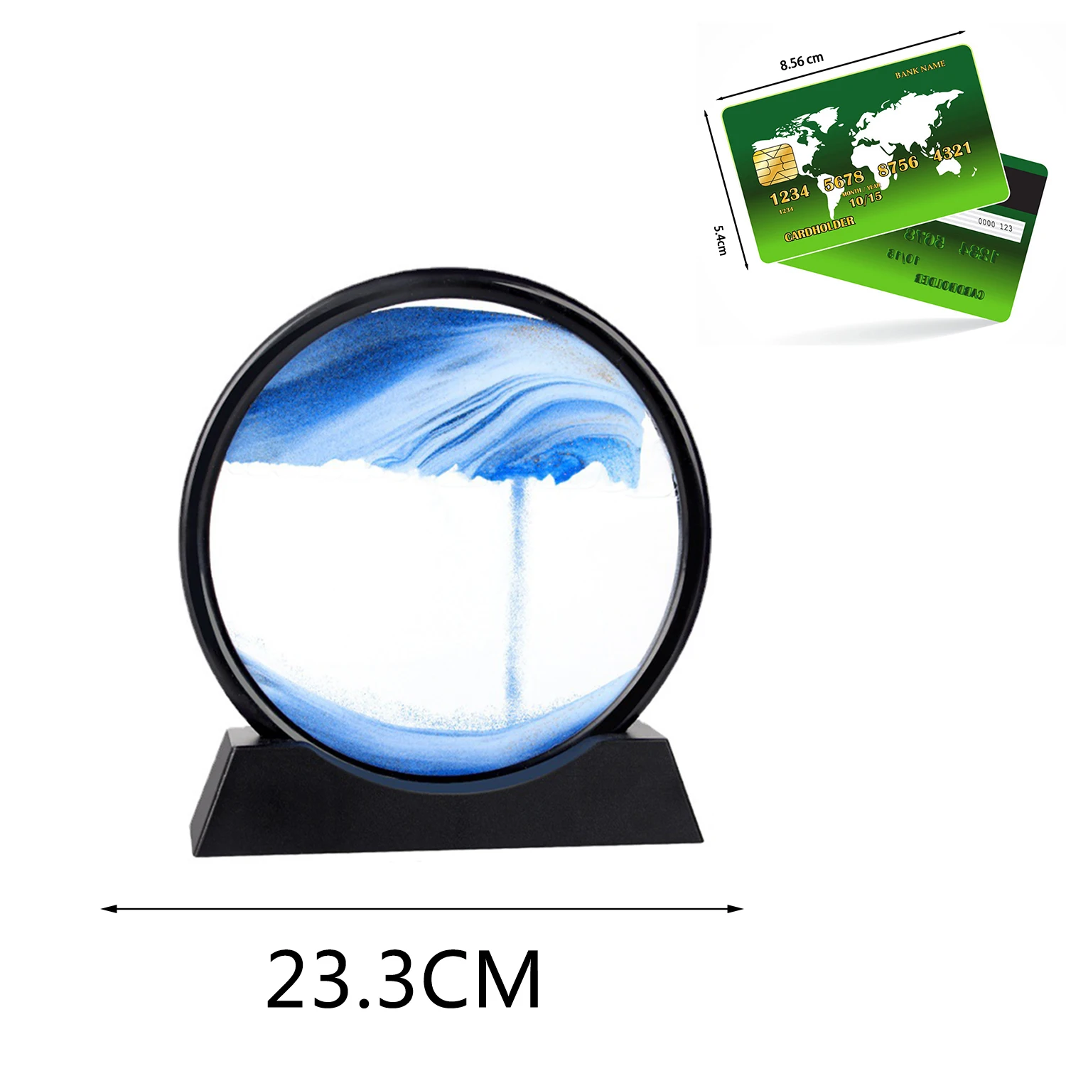 3D движущийся песок художественное изображение Круглое стекло глубокоморские