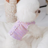 pet clothes spring and summer dog vest colorful flower lace cat cardigan for small puppy female chihuahua bichon teddy clothing