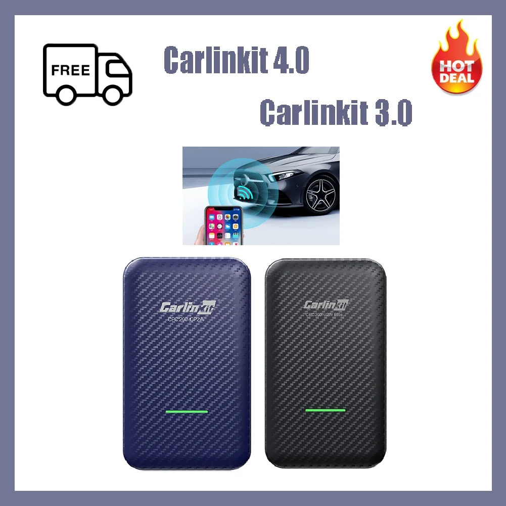 

Carlinkit 4.0/3.0 for Wired to Wireless CarPlay Adapter Android Auto Dongle Car Multimedia Player Activator 2 in 1 OTA Online