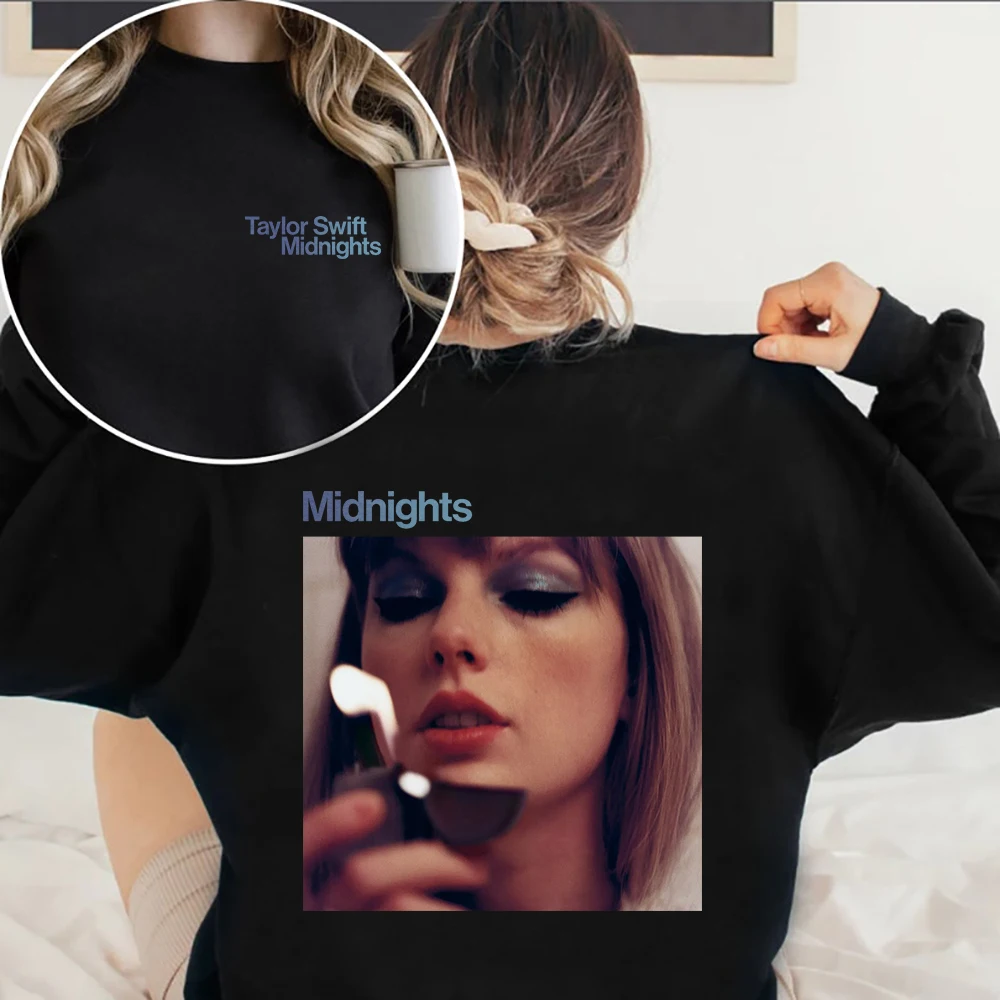 

Коллекция 2022 года, свитшоты Taylor Midnights с альбомом Swift, теплые модные толстовки с круглым вырезом для мужчин и женщин, одежда