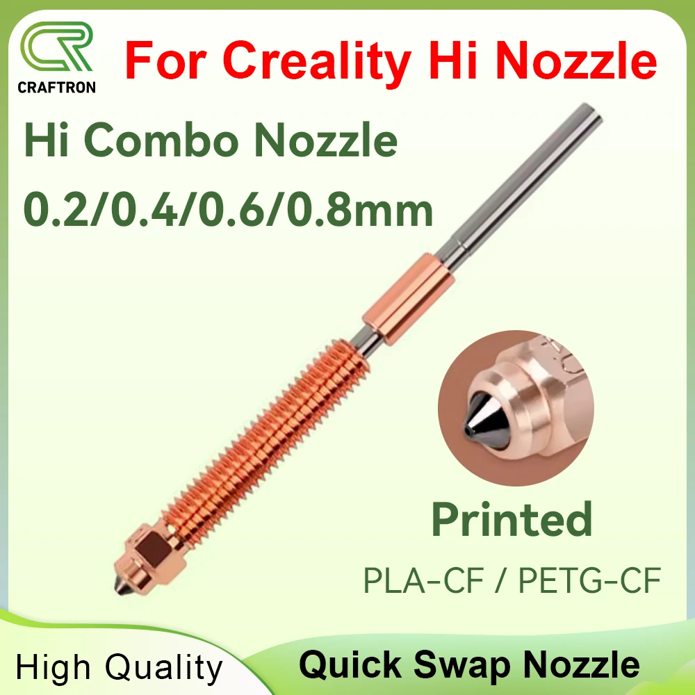 Фото Для Creality Hi Nozzle creality hi Combo 0,2/0,4/0,6/0,8 мм Стальные сопла для Creality Hi Nozzle Print HiC 3d аксессуары для принтеров №1