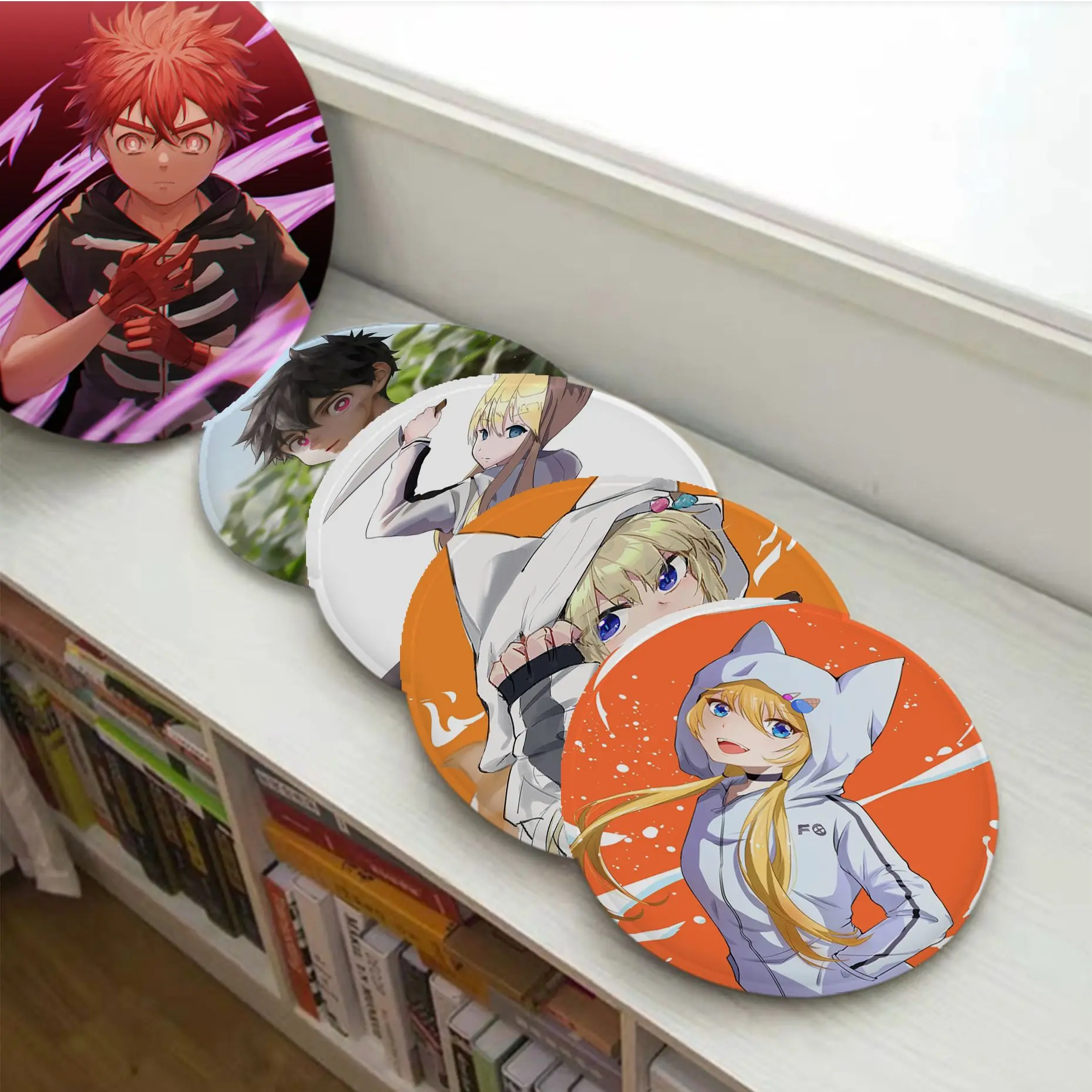

Kemono Jihen Art Seat Cushion Office Dining Stool Pad Sponge Sofa Mat Non-Slip Chair Cushions
