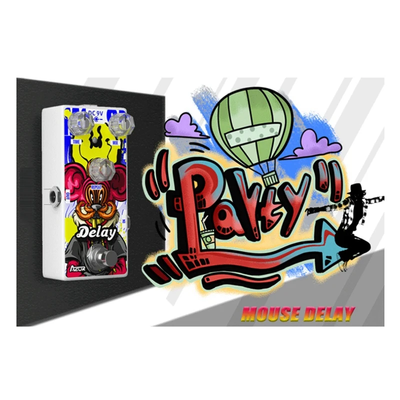 Гитарный эффект AZOR металлическая брикета 12 знаков зодиака мышь задержка