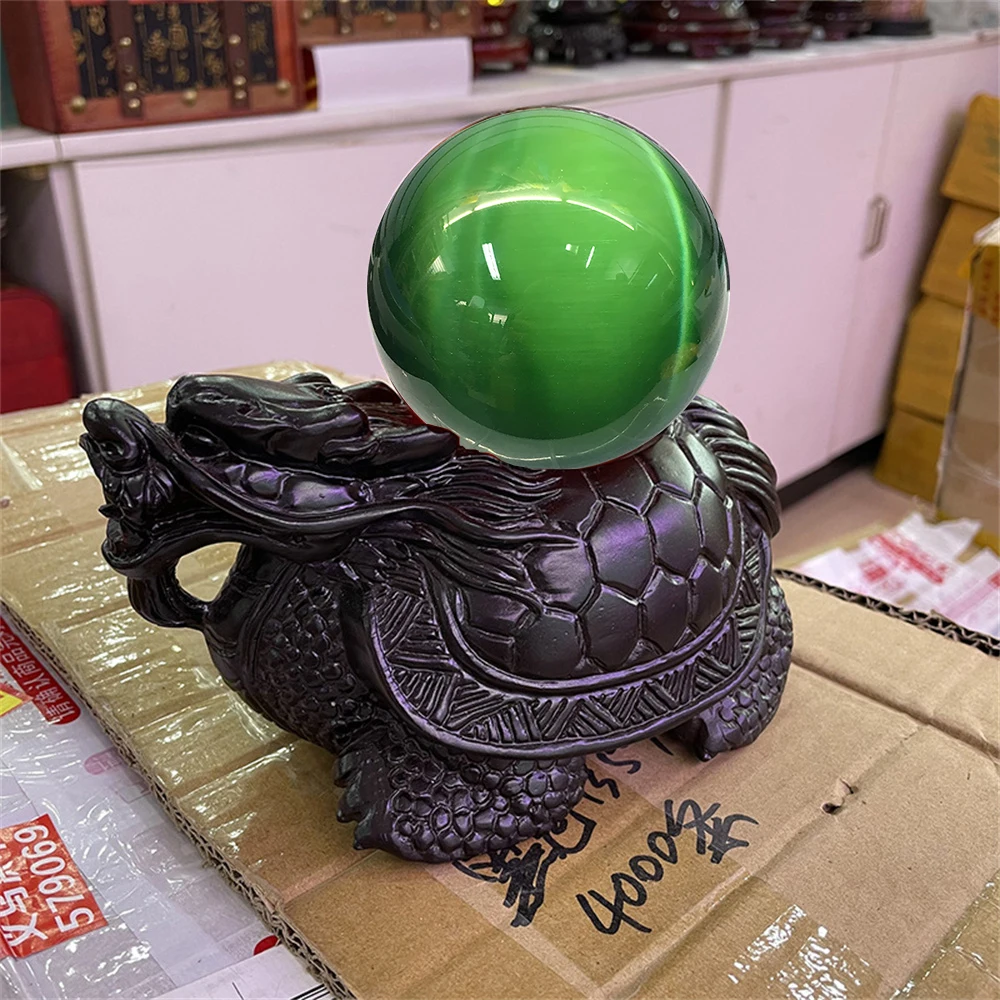 

C40 Dragon Tortoise Resin Crafts Crystal Ball Base Jade Ball Display Stand Home Office Collections Lucky Mascot Ornaments