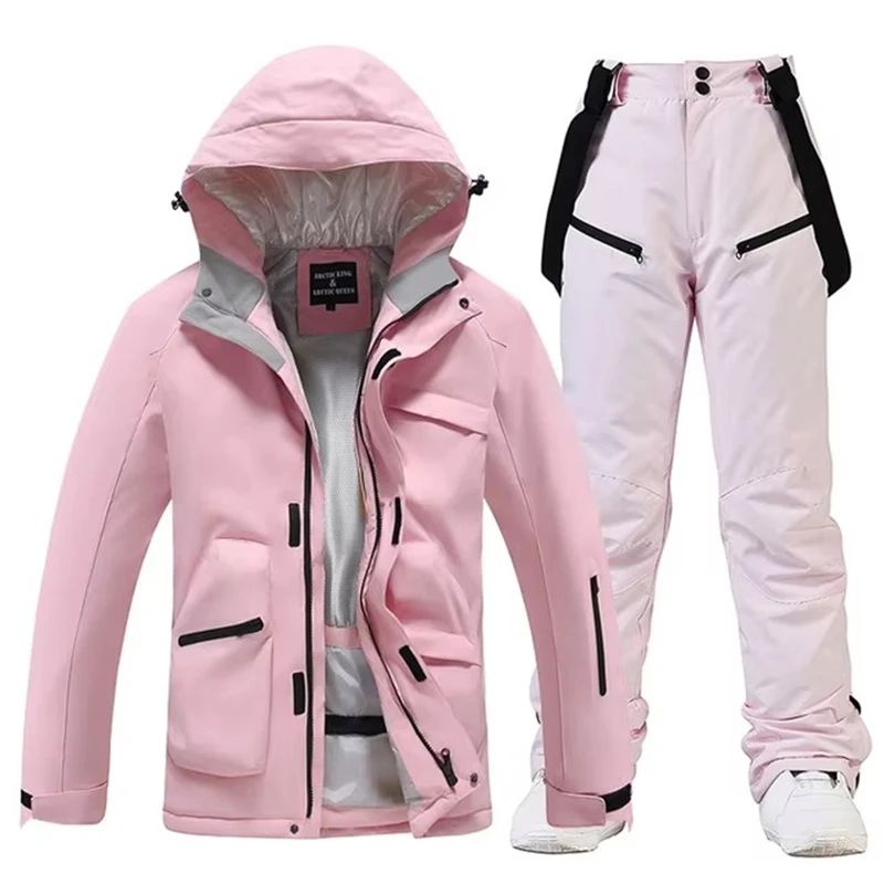 2025 Men and Women Ski Suit Sets Waterproof Snow Costume Jacket Pant Set Outdoor Clothing Snowboarding Overall