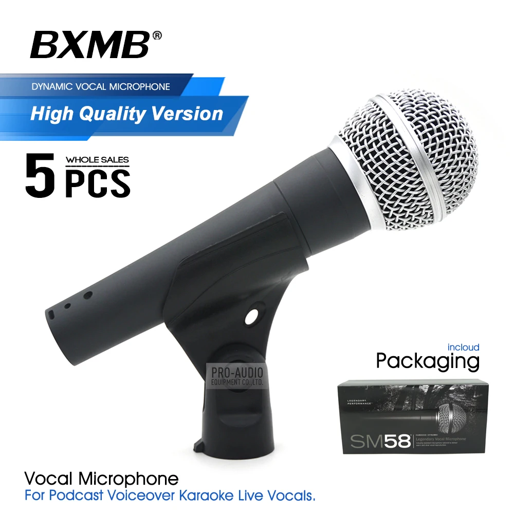 

5pcs High Quality Professional Wired Microphone SM58 SM58LC Legendary Cardioid Dynamic Mic For Performance Live Vocals Karaoke