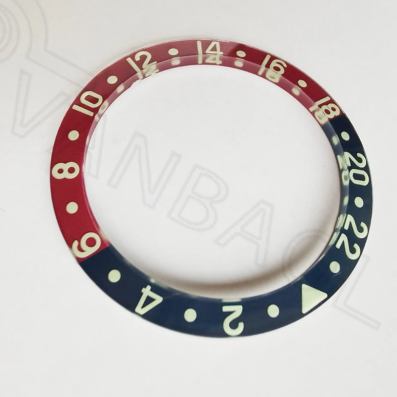 

Зеленое светящееся полимерное кольцо для часов в стиле ретро GMT механические часы