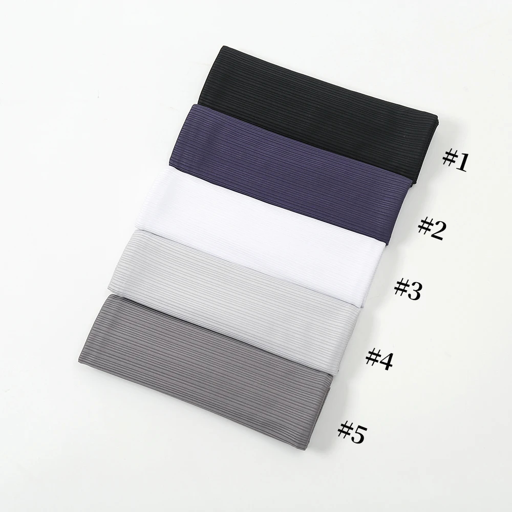 Рифленая хлопчатобумажная стандартная женская мусульманская повязка на голову