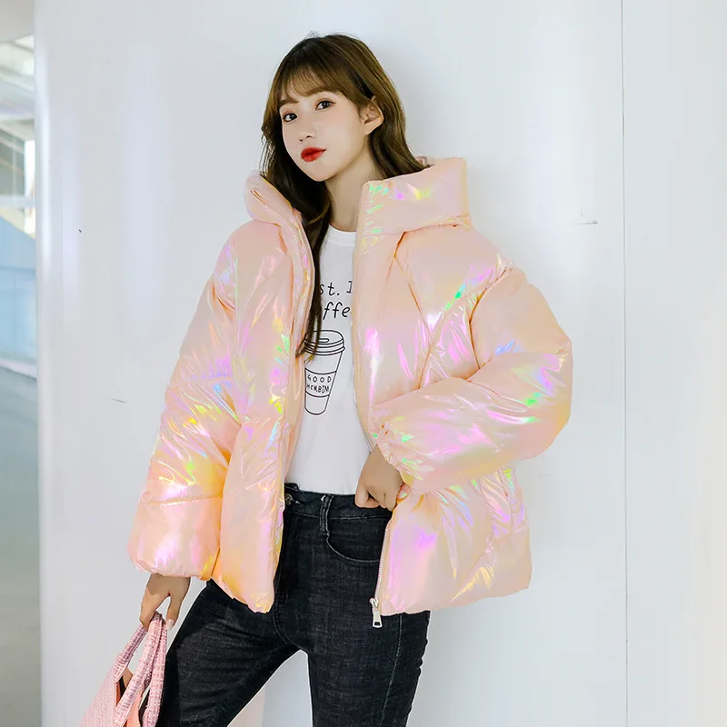 Laissez-fazzle Bright Face Cotton-padded Women's Short Winter 2022 New Down Cotton Loose And Thickened Ins Bread Coat