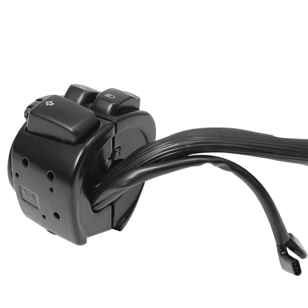 Мотоциклетный черный переключатель поворота на руль 1 дюйм для Harley XL883 Sportster Dyna V-ROD