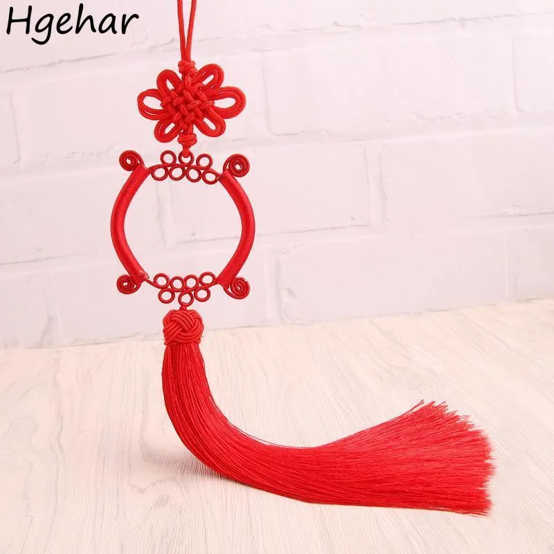 Lucky Chinese Knot Tassels Ornaments Car Hanging Pendant Candy Colors Decorative Handmade Weave Fringe Accessories Festive Gifts
