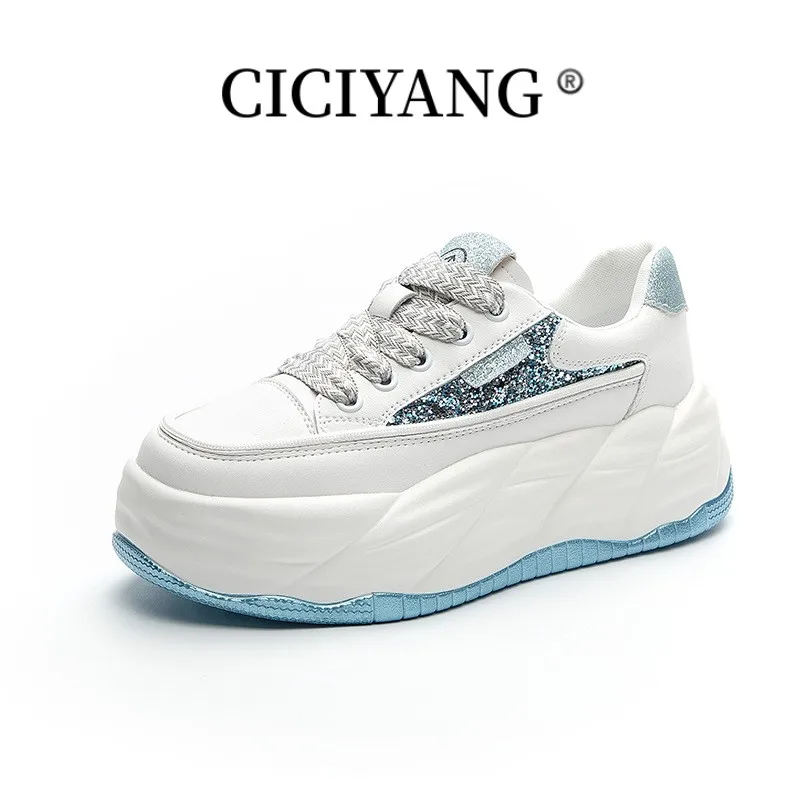 

CICIYANG New Sneakers Women Running Shoes Genuine Leather Outdoor Breathable High Quality Small White Shoes Sports Casual Shoes