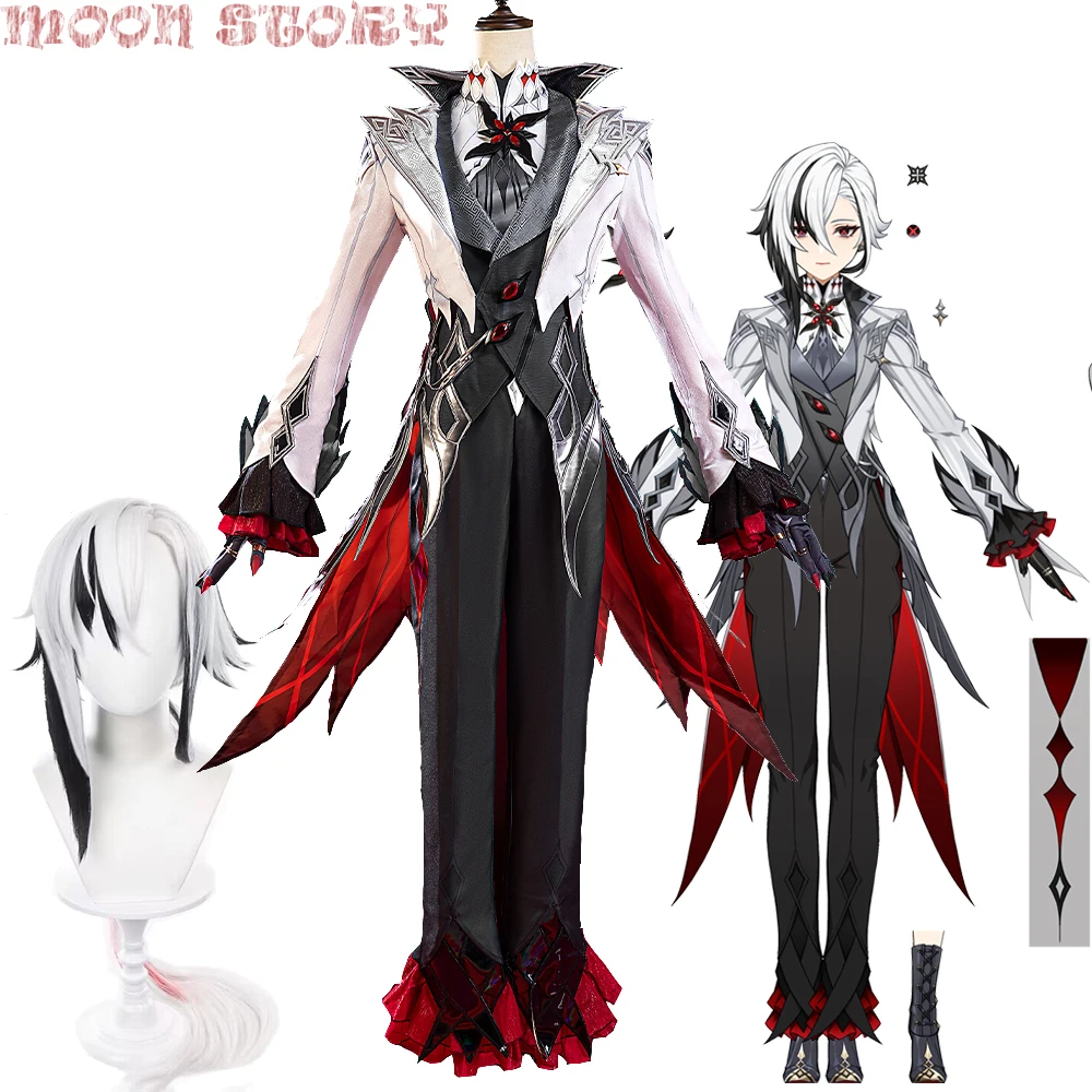 

Униформа Genshin Impact Arlecchino Executor, пальто, костюм для косплея, дурачок служанки, Хэллоуин для женской одежды