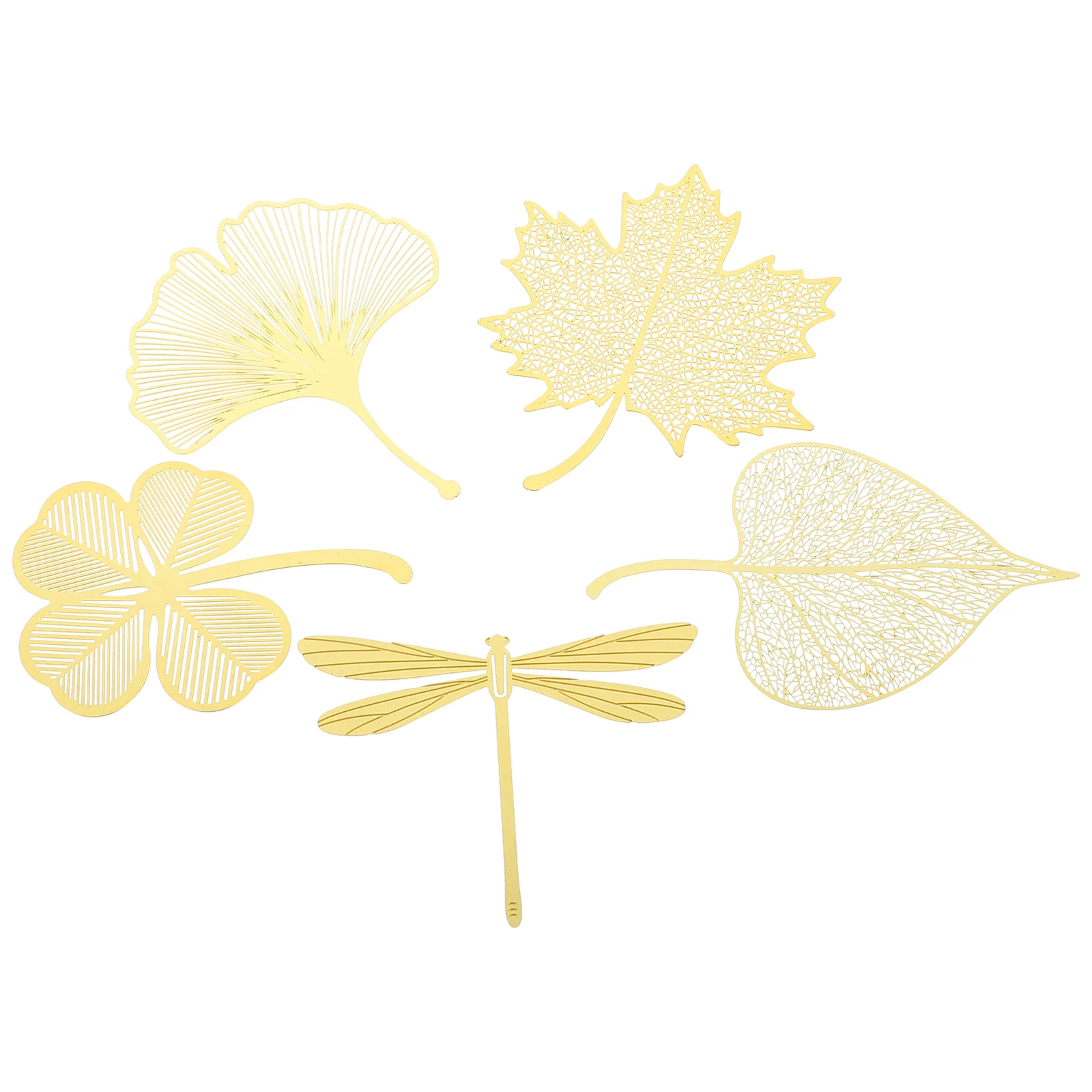 

Bookmark Leaf Book Bookmarks Markersmarksleaves Classical Women Marker Fallplant Fourbookma Retro Gold Metal Gifts Vintage Maple