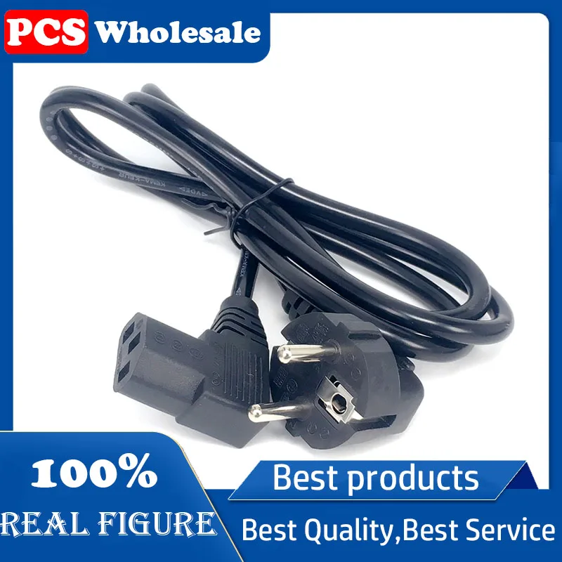 1,5 м/5 футов C13 IEC Kettle 90 градусов под прямым углом для европейского 2-контактного круглого переменного тока EU штепсельного кабеля питания шнур ПК 150 см