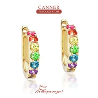 canner colored zircon earrings silver 925 earring for women drop earrings fine jewelry 18k gold purple blue wedding party