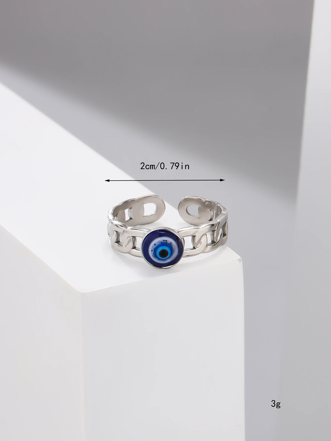 Original Design Devil's Eye Ring Opening Adjustable Ring Paint Colorful Eye Ring Men's and Women's Rings