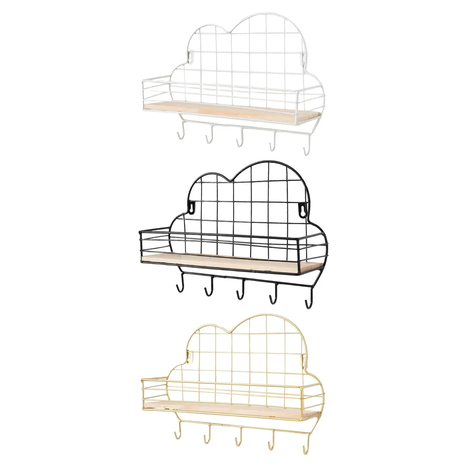 Настенная железная полка в скандинавском стиле крючки стеллаж для хранения