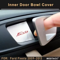 4pcs abs car interior inner door handle bowl sticker decoration cover luminous trim for ford fiesta 2009 2013 accessories