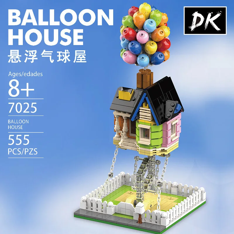 

DK MOC 7025 Movie Creative Floating Balloon House Pull Model Decoration Building 555PCS Block Toys Kids Toy Gift Set