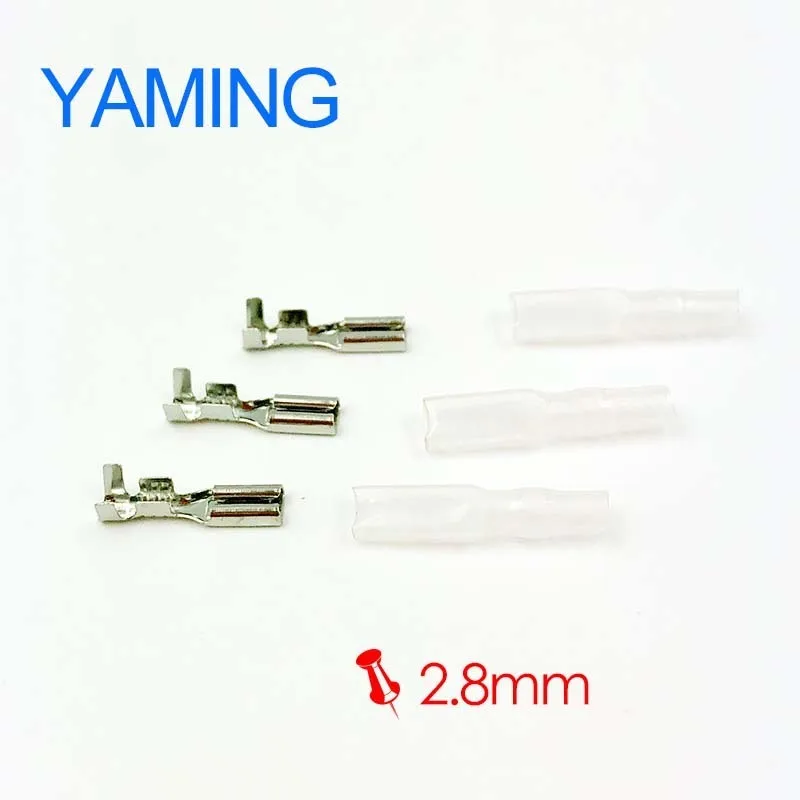 100 шт./50 наборов 2 8 мм 4 6 3 клемма + крышка штекер гнездо медный разъем автомобильные