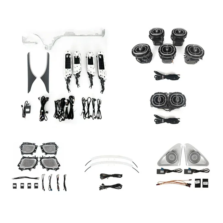 64-цветный комплект окружающего освещения W206 для Mercedes Benz C-class 2022-2024 светодиодная