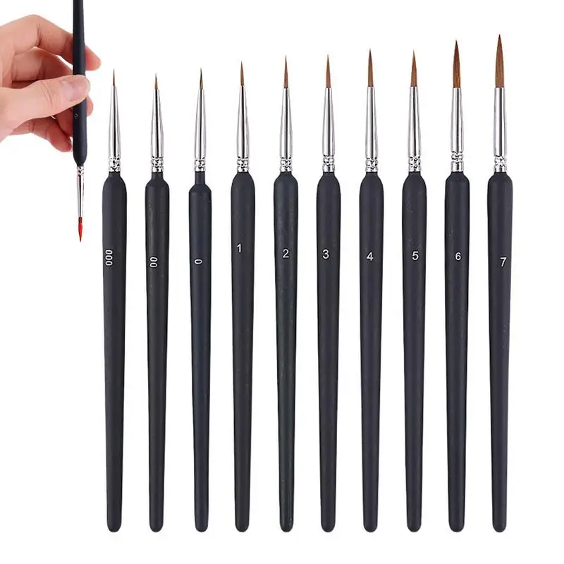 

10 шт., кисти для рисования акриловыми красками