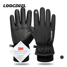 LOOGDEEL Winter Skiing Gloves Unisex Touch Screen Warmth Motorcycle Snowboard Cycling Bike Snow Ski Gloves Waterproof Windproof