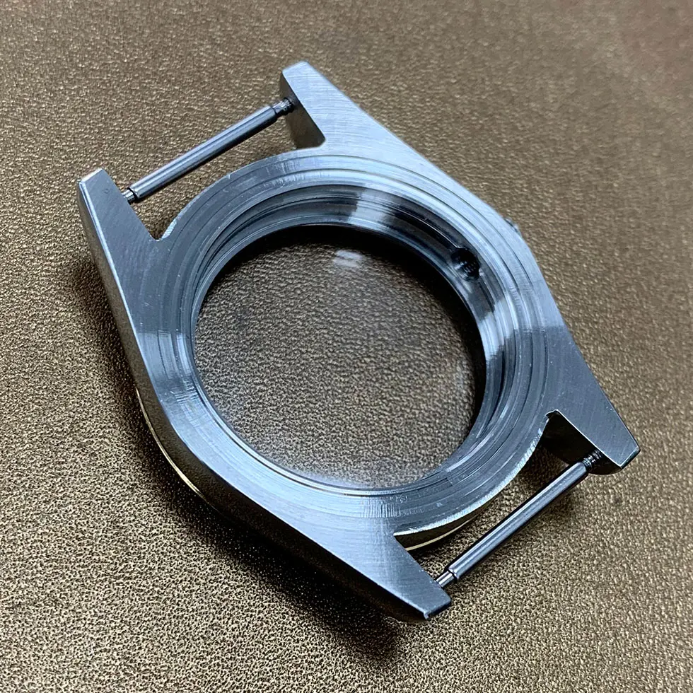 39mm Watch Case Magnifying Glass PVD Stainless Steel Gold Ring See Through Case Sapphire Glass Fit NH35 NH36 Movement