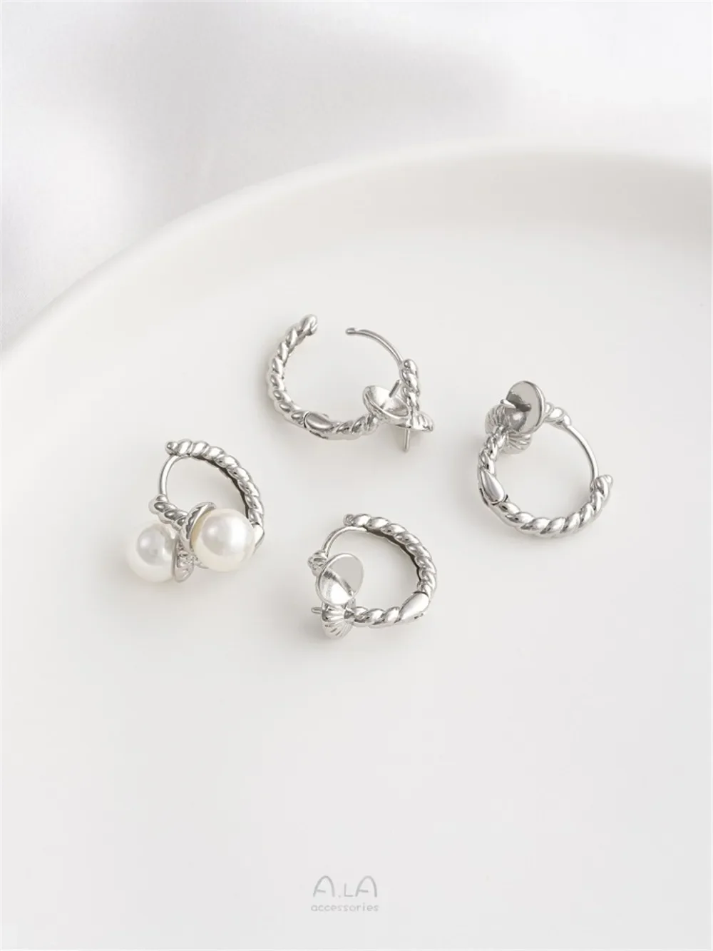 14-каратное золото обернутое жареное тесто круглая застежка для ушей из лавовых