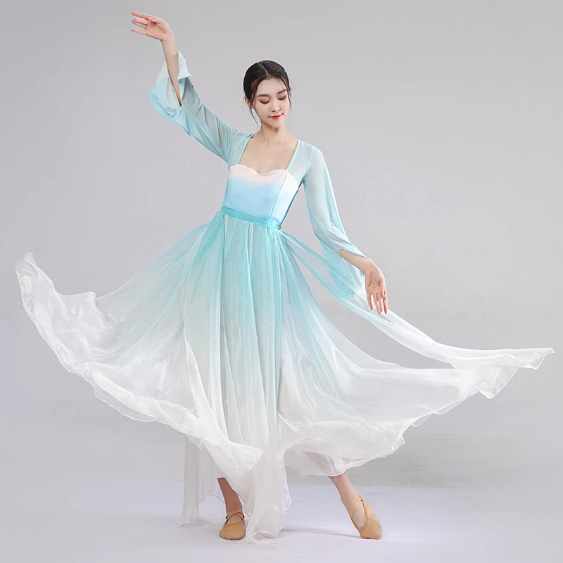 Водный Китайский народный стиль ханьфу классические танцевальные костюмы