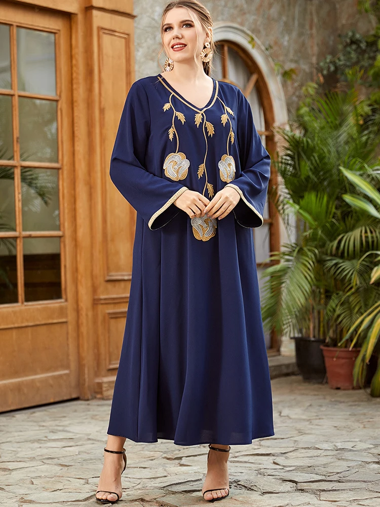 

Vestidos Longo Turkey Islam Moroc Arabic Muslim Hijab Dress For Women Plus Size Abaya Dubai Kaftan Robe Longue Femme Musulmane