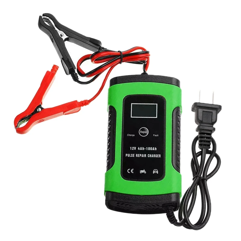 

12V 6A Car Battery Charger Auto Jump Starter Power Bank Booster Maintainer F4H1 Power Full Automatic US Plug