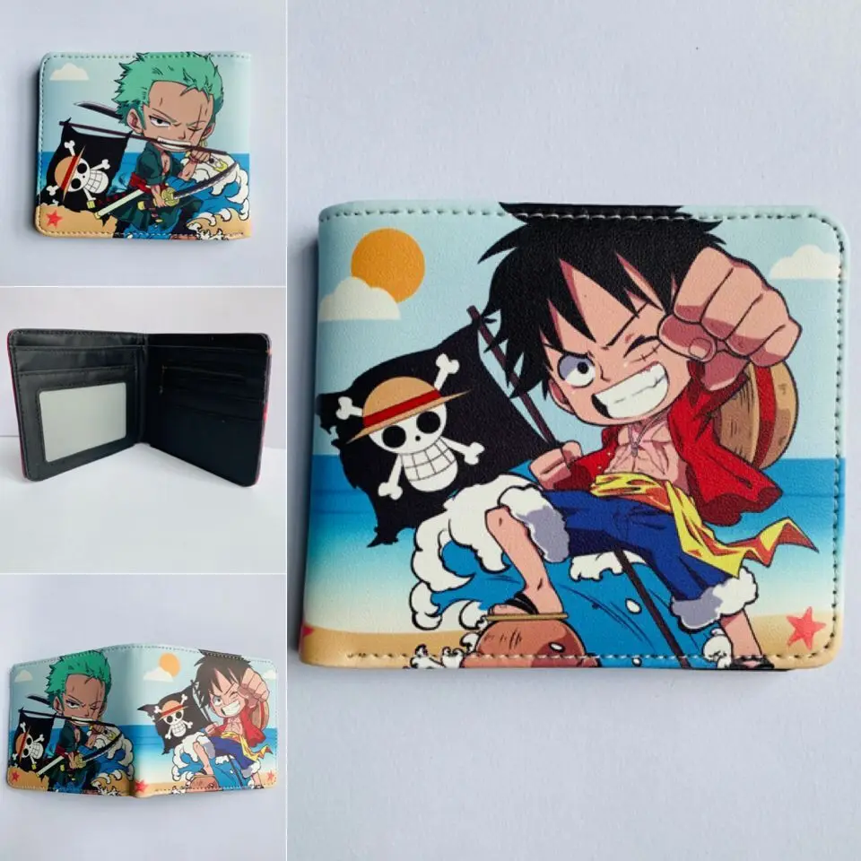 

One Piece Cartoon Anime Wallet Men and Women Short Student Coin Purse Youth Men and Women Clip Bag Leisure
