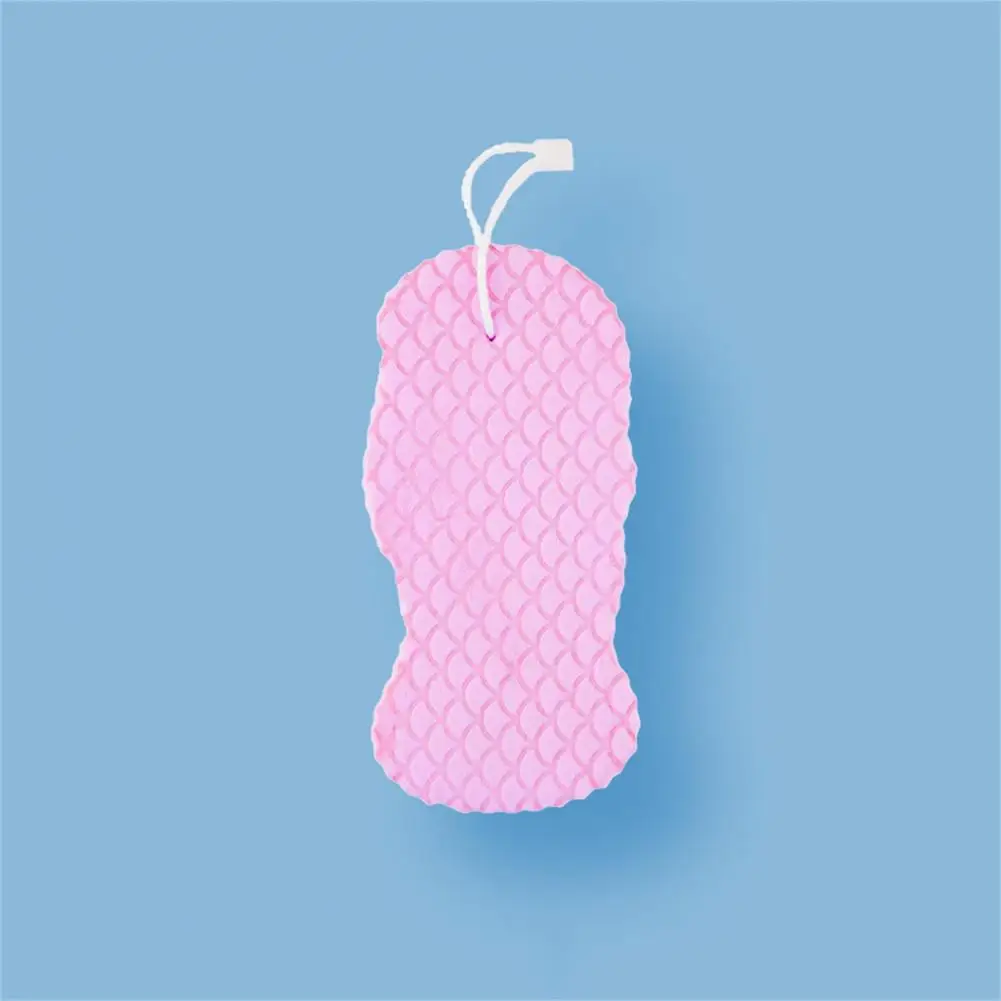

4 Colors Useful Deeply Exfoliate Shower Sponge Lightweight Exfoliating Bath Sponge Convenient Storage Bathroom Supplies