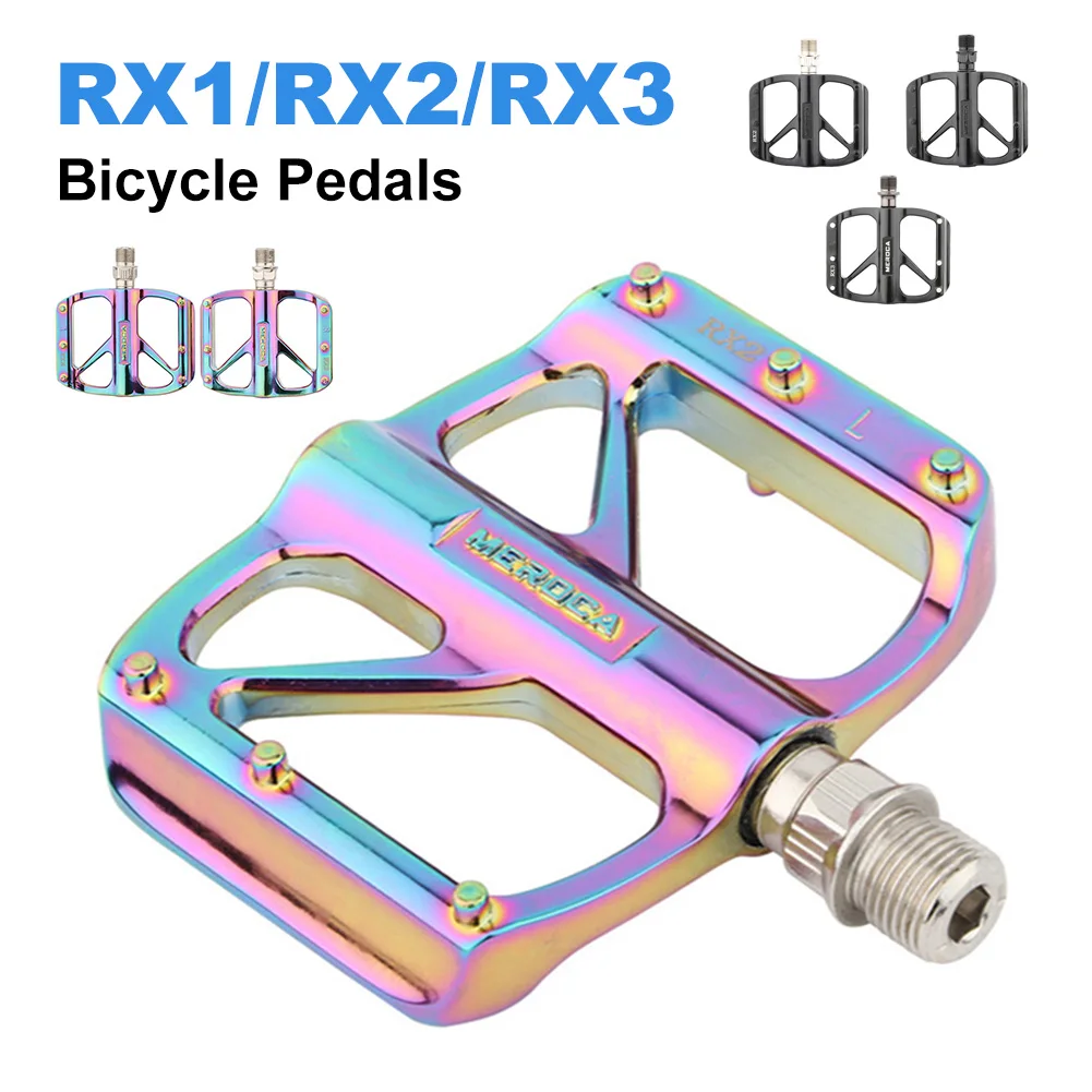 

1 Pair Aluminium Alloy Bike Pedals Mountain Road Bike Pedals with Anti-Skid Nails 3 Bearing Footboard Pedal Bicycle Accessories