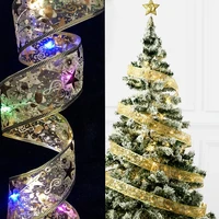 christmas decoration 1m2m5m fairy christmas led lights ribbon battery operated string lights navidad new year hanging decors